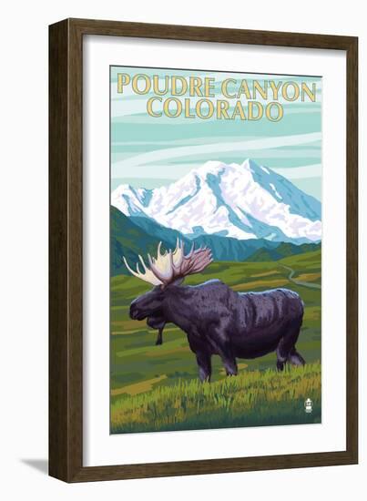 Poudre Canyon, Colorado - Moose-Lantern Press-Framed Art Print