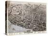 Poughkeepsie, New York - Panoramic Map-Lantern Press-Stretched Canvas