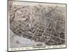 Poughkeepsie, New York - Panoramic Map-Lantern Press-Mounted Art Print