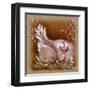 Poule Yeux Fermes-Stephanie Holbert-Framed Art Print