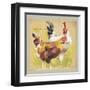 Poules La Lettre du Jardinier-Pascal Cessou-Framed Art Print