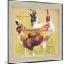 Poules La Lettre du Jardinier-Pascal Cessou-Mounted Art Print