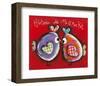 Poules z´amoureuses-Carine Mougin-Framed Art Print