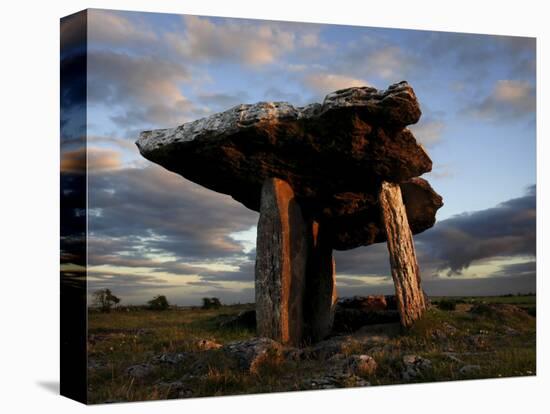Poulnabrone Dolmen Megalithic Tomb, Burren, County Clare, Munster, Republic of Ireland (Eire)-Andrew Mcconnell-Stretched Canvas