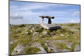 Poulnabrone Dolmen Portal Megalithic Tomb, the Burren, County Clare, Munster, Republic of Ireland-Gary Cook-Mounted Photographic Print