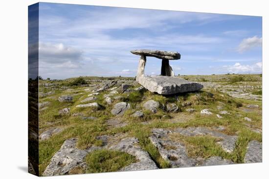 Poulnabrone Dolmen Portal Megalithic Tomb, the Burren, County Clare, Munster, Republic of Ireland-Gary Cook-Stretched Canvas