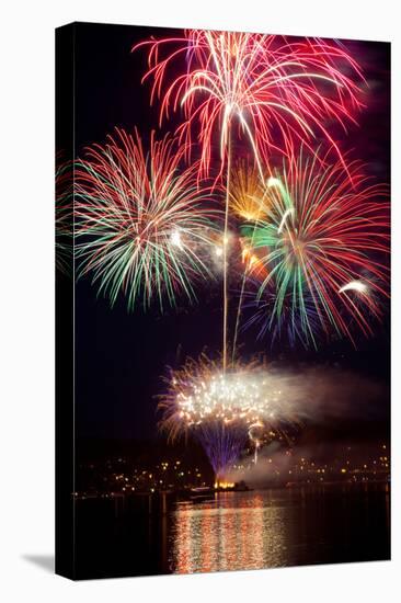 Poulsbo Fireworks II-Kathy Mahan-Stretched Canvas