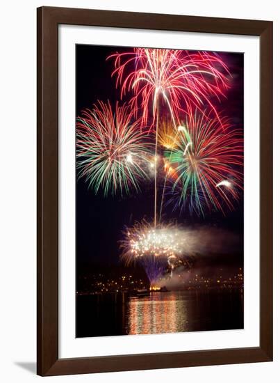 Poulsbo Fireworks II-Kathy Mahan-Framed Photographic Print