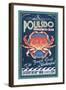 Poulsbo, Washington - Dungeness Crab-Lantern Press-Framed Art Print