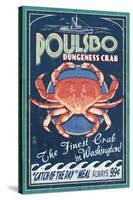 Poulsbo, Washington - Dungeness Crab-Lantern Press-Stretched Canvas