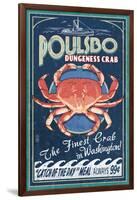 Poulsbo, Washington - Dungeness Crab-Lantern Press-Framed Art Print