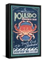 Poulsbo, Washington - Dungeness Crab-Lantern Press-Framed Stretched Canvas