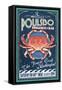 Poulsbo, Washington - Dungeness Crab-Lantern Press-Framed Stretched Canvas