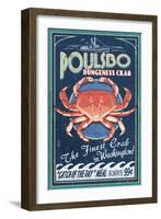 Poulsbo, Washington - Dungeness Crab-Lantern Press-Framed Art Print