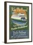 Poulsbo, Washington - Ferry Ride Vintage Sign-Lantern Press-Framed Art Print