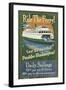 Poulsbo, Washington - Ferry Ride Vintage Sign-Lantern Press-Framed Art Print