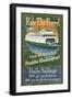 Poulsbo, Washington - Ferry Ride Vintage Sign-Lantern Press-Framed Art Print