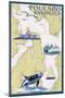 Poulsbo, Washington - Nautical Chart-Lantern Press-Mounted Art Print