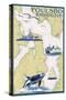 Poulsbo, Washington - Nautical Chart-Lantern Press-Stretched Canvas