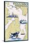 Poulsbo, Washington - Nautical Chart-Lantern Press-Stretched Canvas