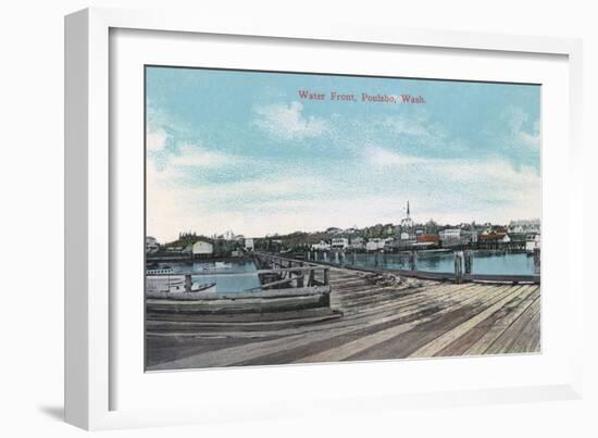 Poulsbo, Washington - View of the Waterfront-Lantern Press-Framed Art Print