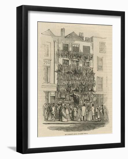 Poulterer's Shop on Holborn Hill-null-Framed Giclee Print