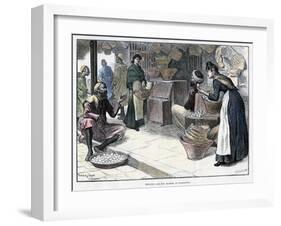 Poultry and Egg Market in Gibraltar, C1880-P Naumann-Framed Giclee Print