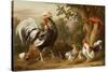 Poultry and Other Birds in the Garden of a Mansion-Jacob Bogdany-Stretched Canvas