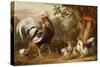 Poultry and Other Birds in the Garden of a Mansion-Jacob Bogdany-Stretched Canvas