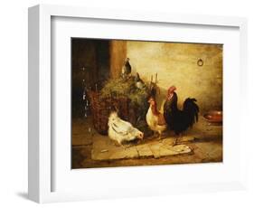 Poultry and Pigeons in an Interior, 1881-Walter Hunt-Framed Giclee Print