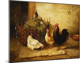 Poultry and Pigeons in an Interior, 1881-Walter Hunt-Mounted Giclee Print