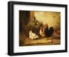 Poultry and Pigeons in an Interior-Walter Hunt-Framed Giclee Print