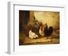 Poultry and Pigeons in an Interior-Walter Hunt-Framed Giclee Print