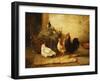 Poultry and Pigeons in an Interior-Walter Hunt-Framed Giclee Print