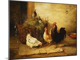 Poultry and Pigeons in an Interior-Walter Hunt-Mounted Giclee Print