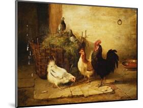 Poultry and Pigeons in an Interior-Walter Hunt-Mounted Premium Giclee Print