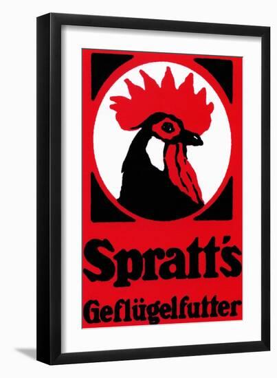 Poultry Feed Advertisement In German-null-Framed Art Print