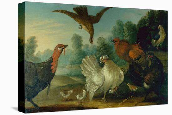 Poultry in a Landscape-Marmaduke Cradock-Stretched Canvas