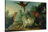 Poultry in a Landscape-Marmaduke Cradock-Stretched Canvas