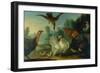 Poultry in a Landscape-Marmaduke Cradock-Framed Giclee Print