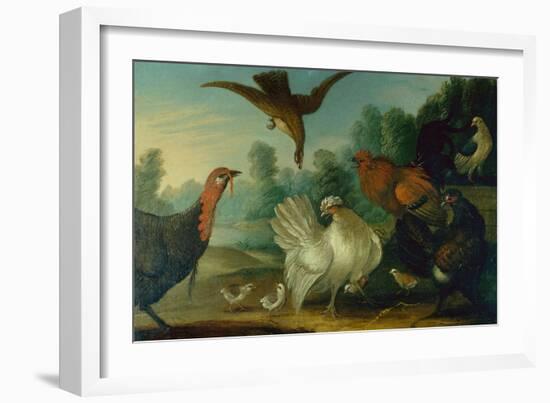 Poultry in a Landscape-Marmaduke Cradock-Framed Giclee Print