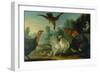 Poultry in a Landscape-Marmaduke Cradock-Framed Giclee Print