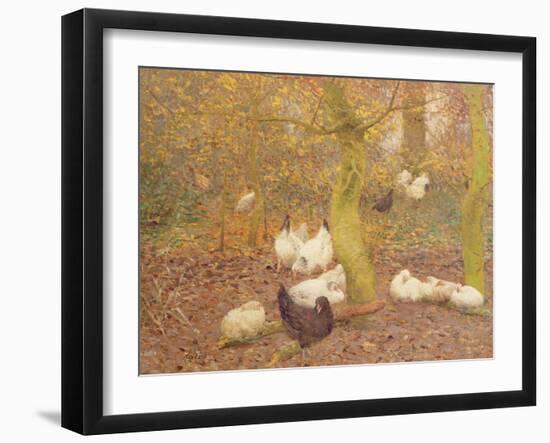 Poultry in a Wood, C.1890-Emile Claus-Framed Giclee Print