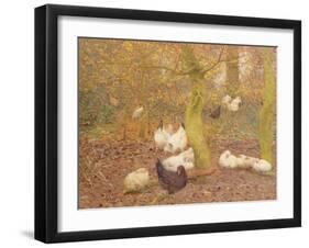 Poultry in a Wood, C.1890-Emile Claus-Framed Giclee Print