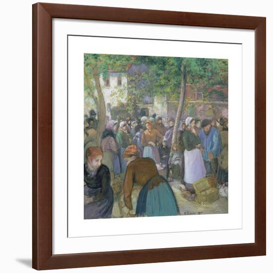 Poultry Market at Gisors-Camille Pissarro-Framed Premium Giclee Print