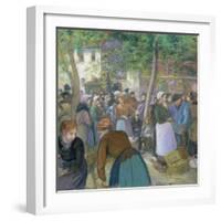 Poultry Market at Gisors-Camille Pissarro-Framed Giclee Print