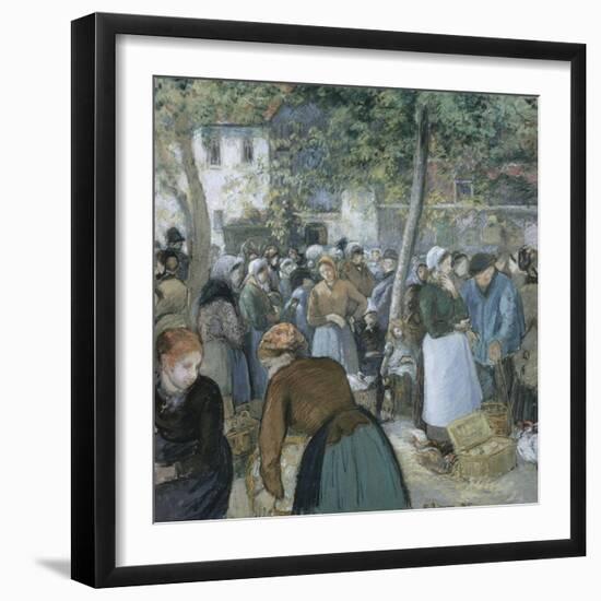 Poultry Market, Gisors-Camille Pissarro-Framed Giclee Print