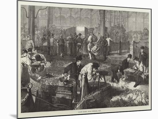 Poultry Market, Halles Centrales, Paris-null-Mounted Giclee Print