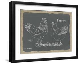 Poultry on Burlap-Gwendolyn Babbitt-Framed Art Print