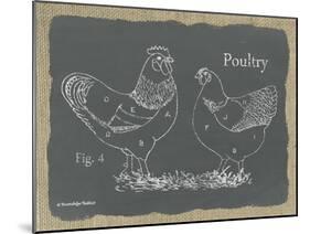 Poultry on Burlap-Gwendolyn Babbitt-Mounted Art Print